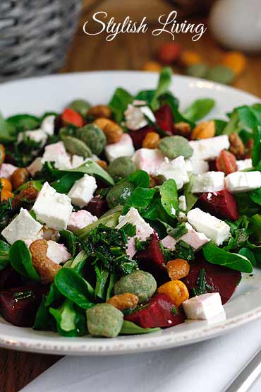 Feldsalat mit roter Beete + Kochbuchvorstellung Küchengeflüster