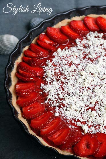 Erdbeertarte mit weißer Schokolade - Stylish Living