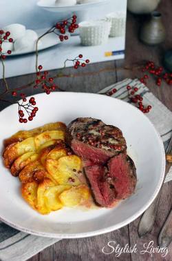 Rinderfilet mit Pfeffer-Whisky-Sauce