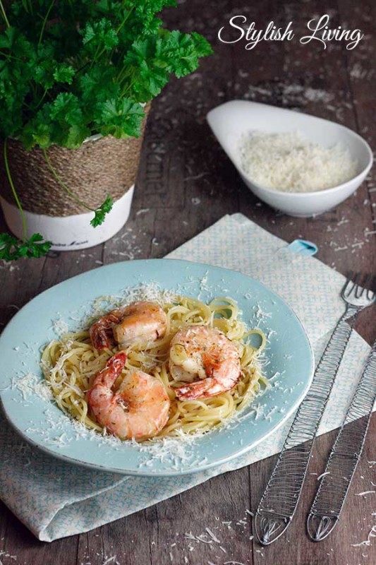 Spaghetti Scampi - Stylish Living