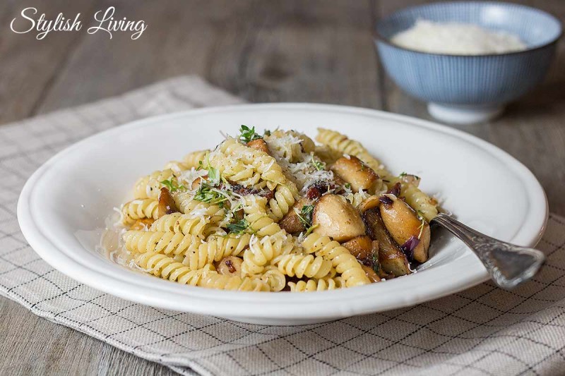 Pasta mit Speck und Kräuterseitlingen - Stylish Living