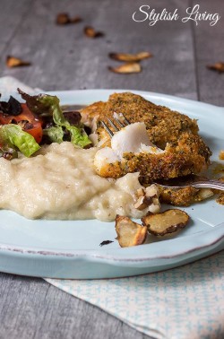 Kabeljaufilet mit Topinambur-Püree und Cafe de Paris Butter