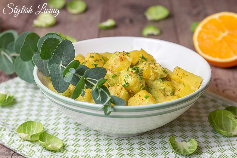 Kartoffel-Rosenkohl-Curry mit Orangensaft - Stylish Living