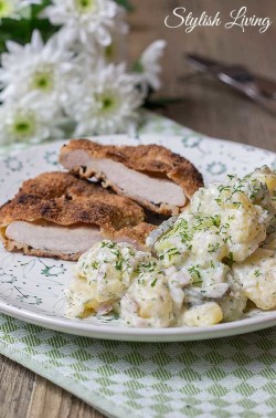 Leckerster Kartoffelsalat mit Schnitzel