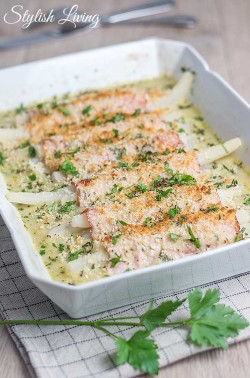 oberleckeres Schwarzwurzelgratin mit Schinken