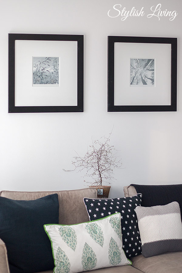 schwarz-weiß Bilder im Wohnzimmer