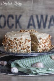 Apfelkuchen mit Buttercreme und Walnüssen - Geheimzutat Liebe