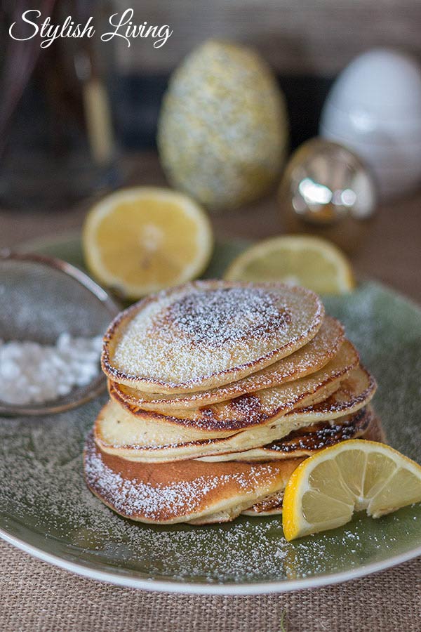 Last-Minute-Osterbrunch-Rezepte: Ricotta Pancakes mit Zitrone und Zucker