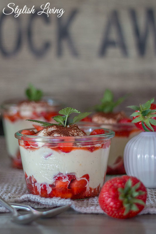 Crema di fragola - Mascarponecreme mit Erdbeeren - Stylish Living