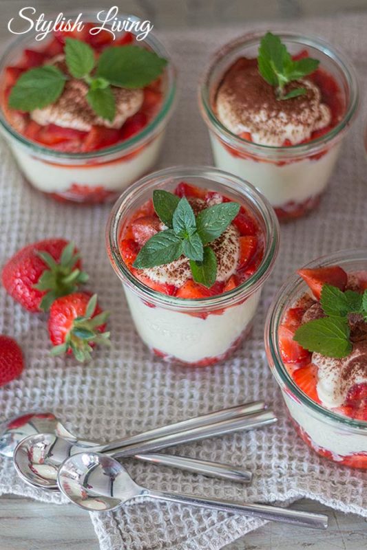 Crema di fragola - Mascarponecreme mit Erdbeeren - Stylish Living