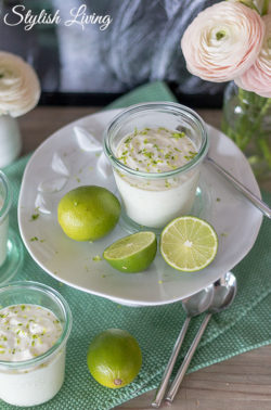 Limettenmousse mit Joghurt und Sahne