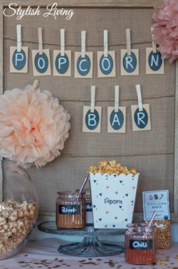 Popcorn Bar DIY mit zwei Popcorn Rezepten