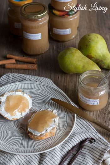 Weltbeste Birnenmarmelade mit Zimt und Vanille - Stylish Living