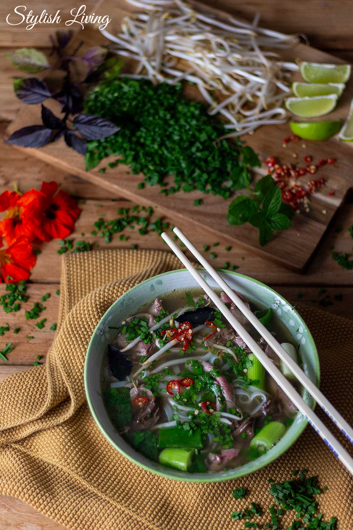 vietnamesische Nudelsuppe "Pho" aus dem Kochbuch Vietnam