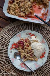 weltbester Rhabarber-Erdbeer-Crumble